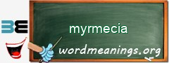 WordMeaning blackboard for myrmecia